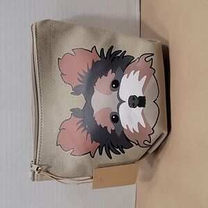 Topchoice Yorkie Cosmetic / Travel Bag, New With Tag